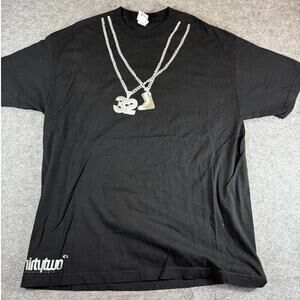VTG Y2K ThirtyTwo Shirt Mens XL Black Chain Graphic Streetwear Hip Hop Grunge